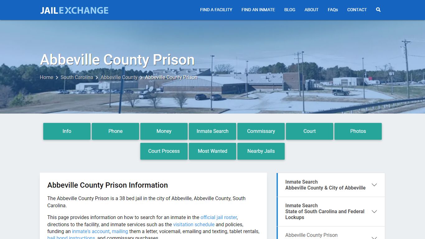 Abbeville County Prison, SC Inmate Search, Information - Jail Exchange